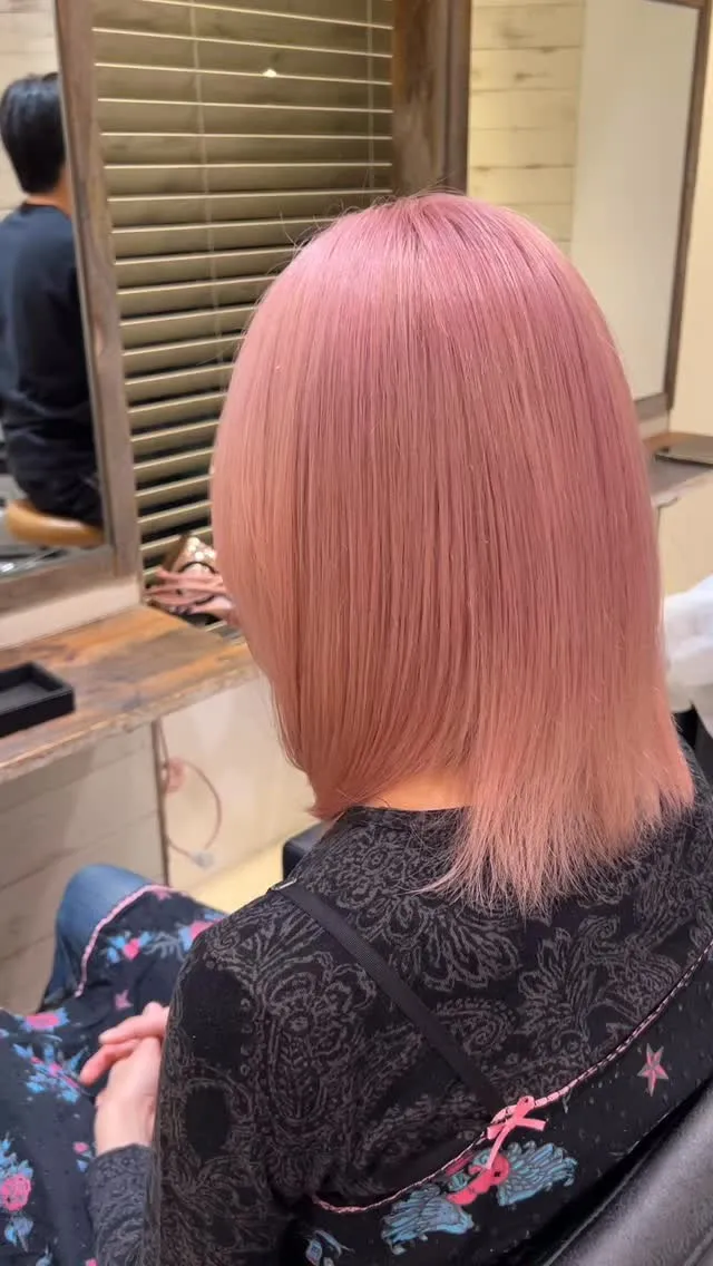 ブリーチしてからのピンク大人気✨
